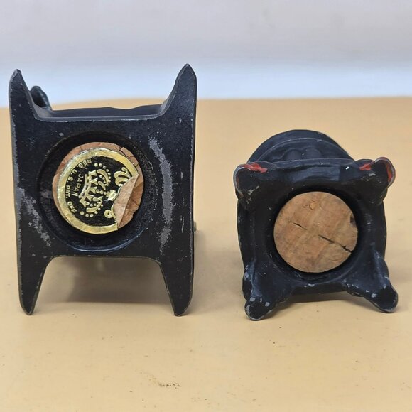 Vintage Cast Iron Miniature Rocking Chair Stove Set Hand-Painted Floral Design - Picture 6 of 10